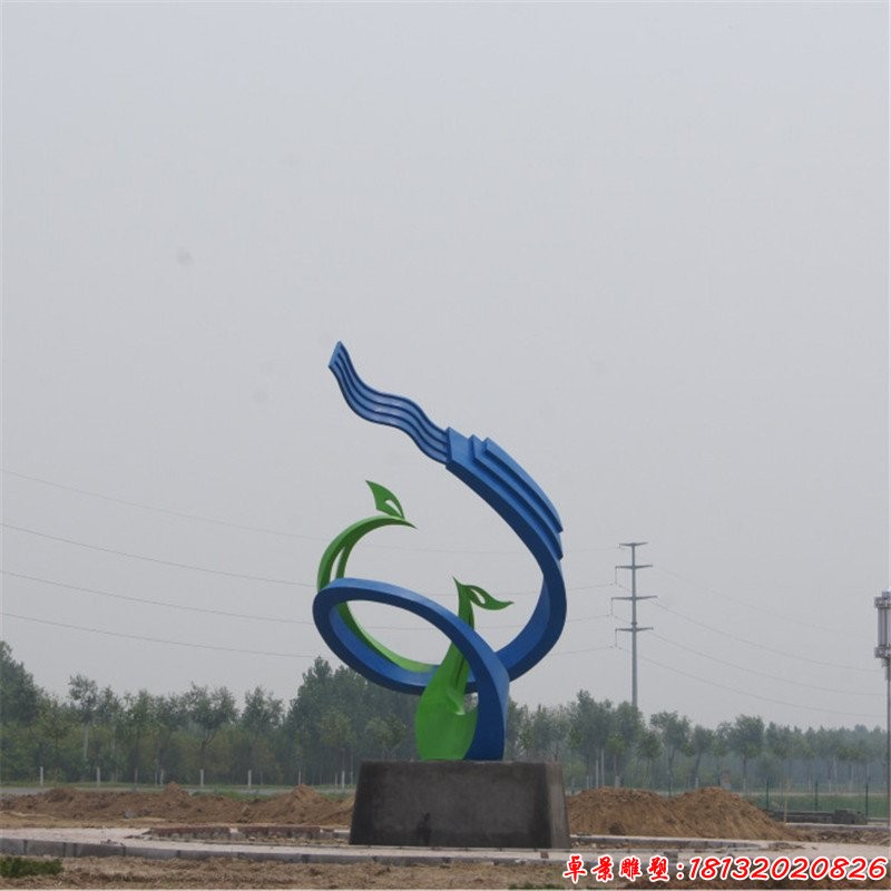 鳳凰涅槃抽象不銹鋼雕塑