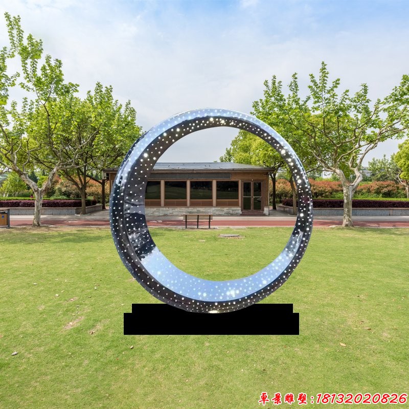 酒店不銹鋼月亮雕塑 (4)