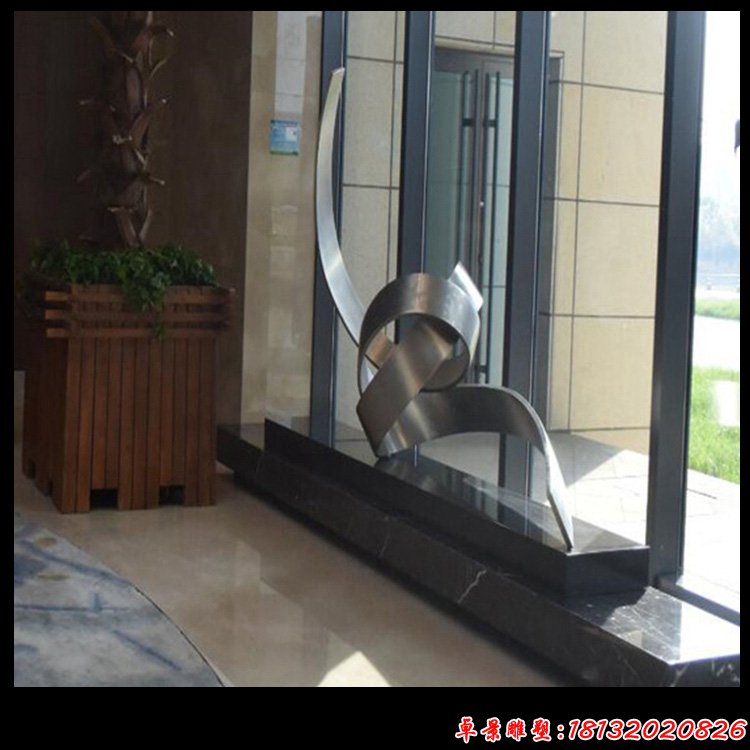 不銹鋼抽象雕塑 酒店大廳景觀雕塑