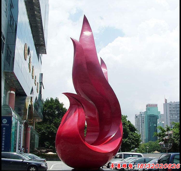 不銹鋼抽象鳳凰街邊景觀雕塑