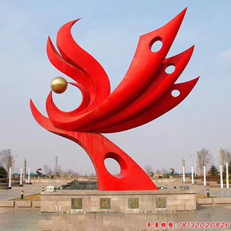 鳳凰寶地不銹鋼雕塑
