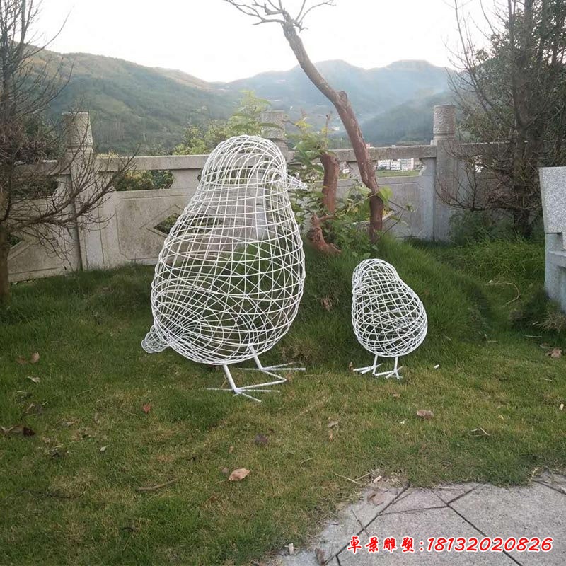 鏤空小鳥不銹鋼雕塑 (3)