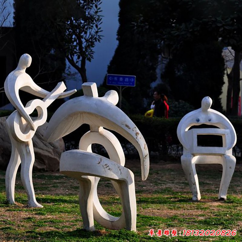 不銹鋼樂(lè)隊(duì)雕塑，不銹鋼公園人物雕塑