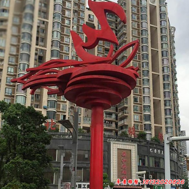 不銹鋼火焰   小區(qū)景觀雕塑 (1)