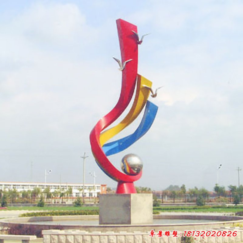 不銹鋼彩虹雕塑 (4)