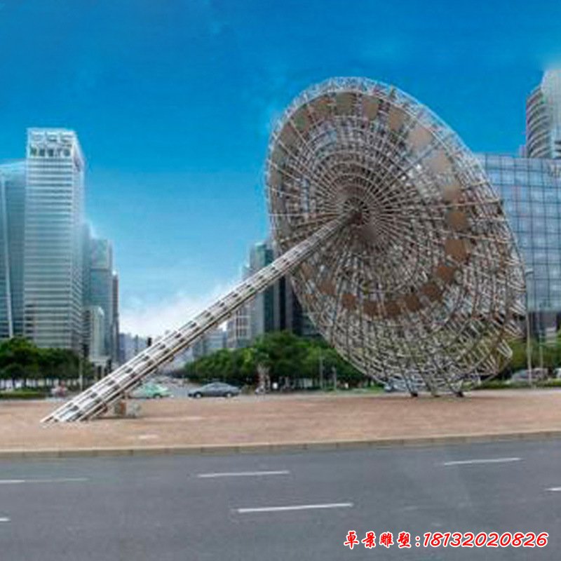 城市大型不銹鋼摩天輪雕塑