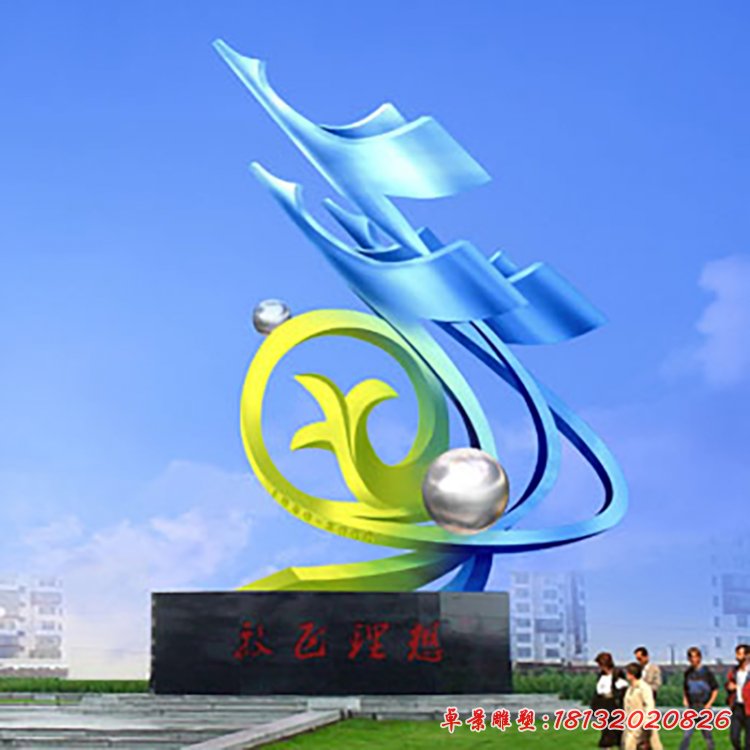 不銹鋼放飛理想雕塑，廣場(chǎng)放飛理想不銹鋼雕塑