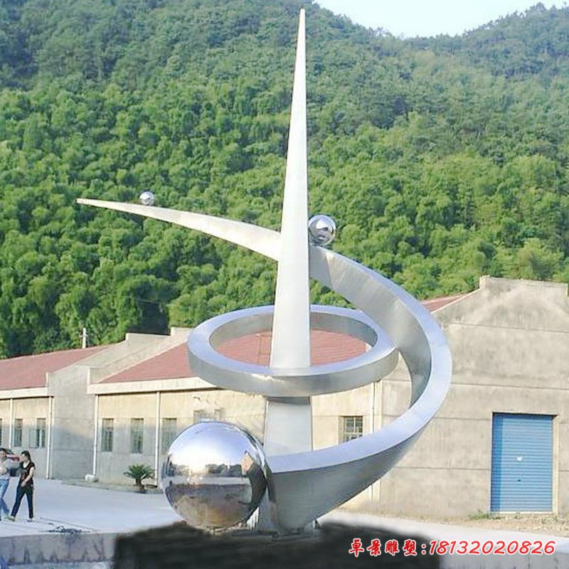校園不銹鋼開拓雕塑