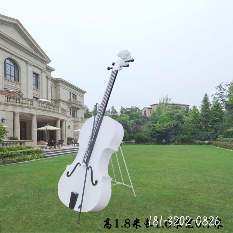 不銹鋼小提琴景觀雕塑