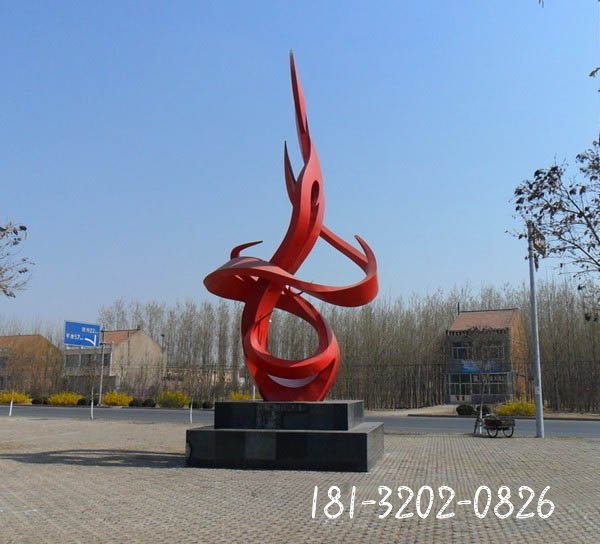 不銹鋼抽象火苗，公園景觀雕塑[1]
