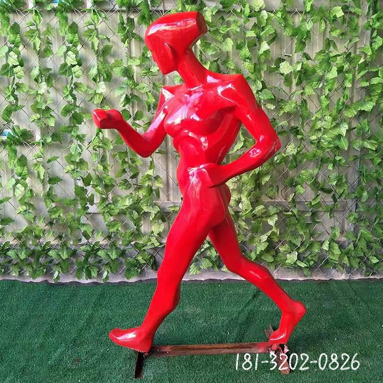 不銹鋼抽象競走人物雕塑