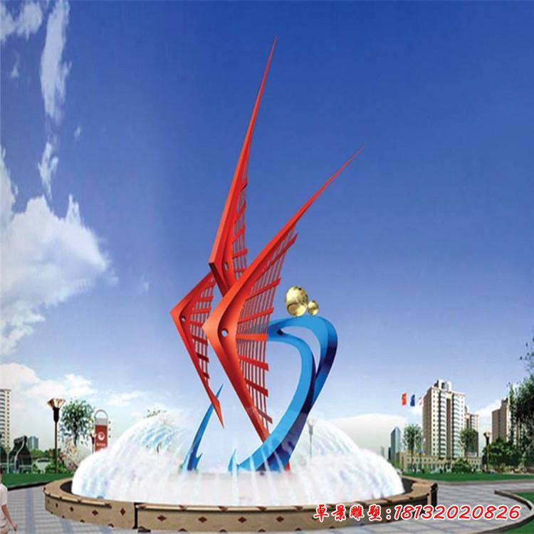 不銹鋼創(chuàng)意校園雕塑 (2)